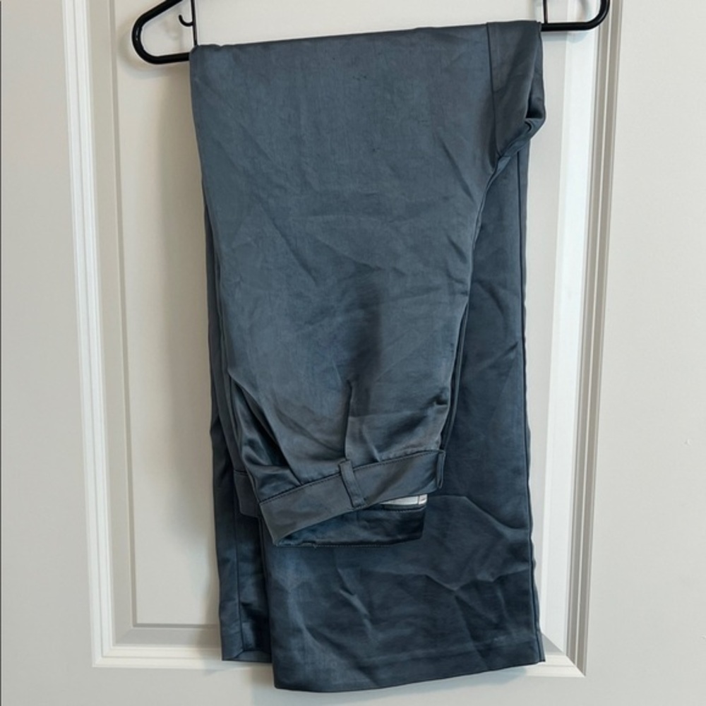 Blue Satin Long Bellbottom Pants w/ Sheen | Costume/Repurpose